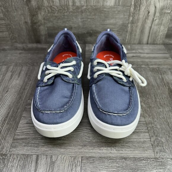 Sperry Sea Ketch Kids size 2 Blue Canvas Shoes - Picture 4 of 8